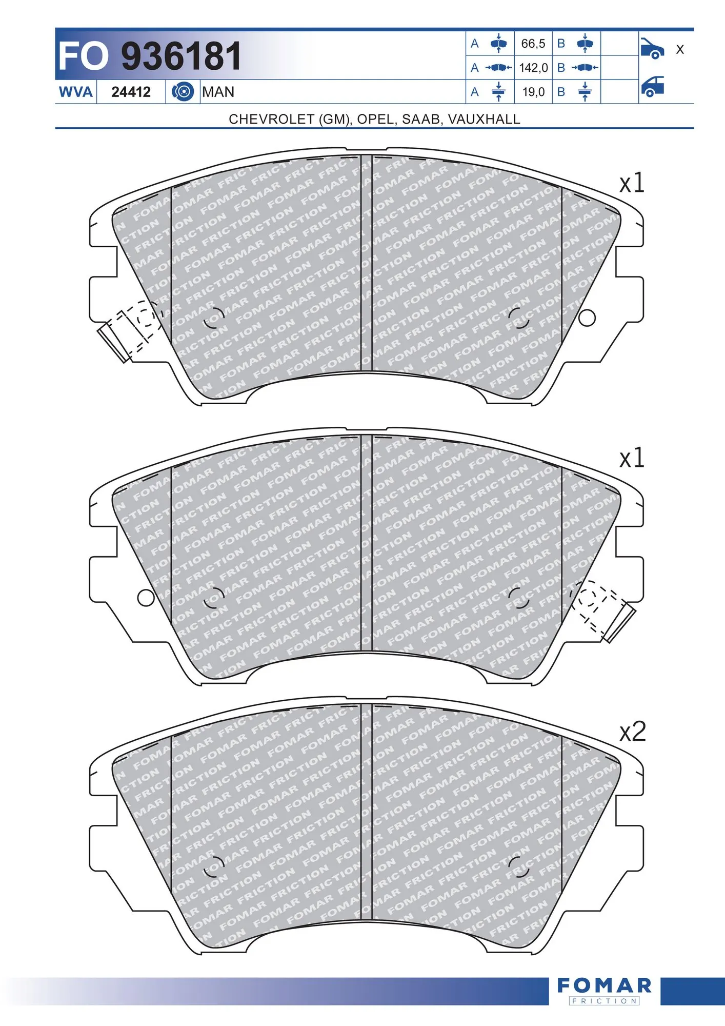 Brake Pad Set, disc brake
